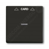 ABB BJB Basic 55 Шато (чёрн) Накладка карточного выключателя(мех. 2025U) (1710-0-3933), , 1 627.15 р., , ABB, Розетки и выключатели