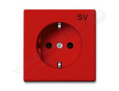 ABB BJB Basic 55 Красный Розетка SCHUKO 16А 250В, с маркировкой SV (2011-0-6151)