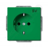 ABB BJB Basic 55 Зелёный Розетка SCHUKO 16А 250В, с маркировкой SV (2011-0-6152), , 360.02 р., , ABB, Розетки и выключатели