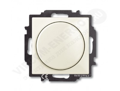 ABB BJB Basic 55 Шале (бел) Светорегулятор поворотно-нажимной 60-400 Вт для л/н (6515-0-0847)
